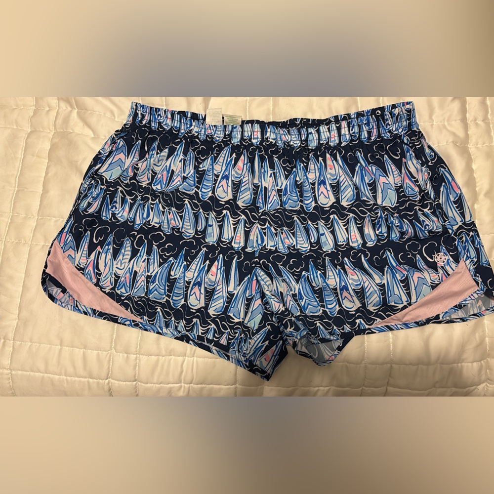Lilly Pulitzer Blue and Pink Athletic Shorts